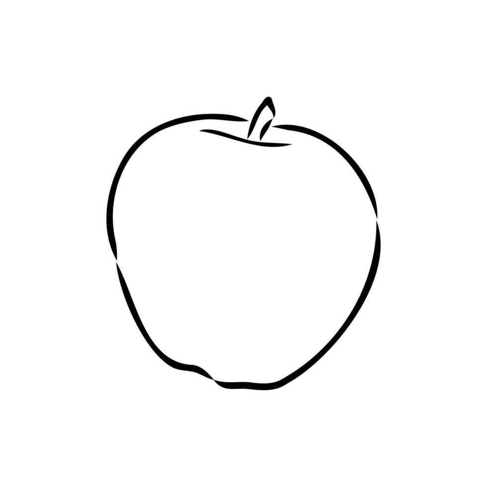 dibujo vectorial de manzana vector