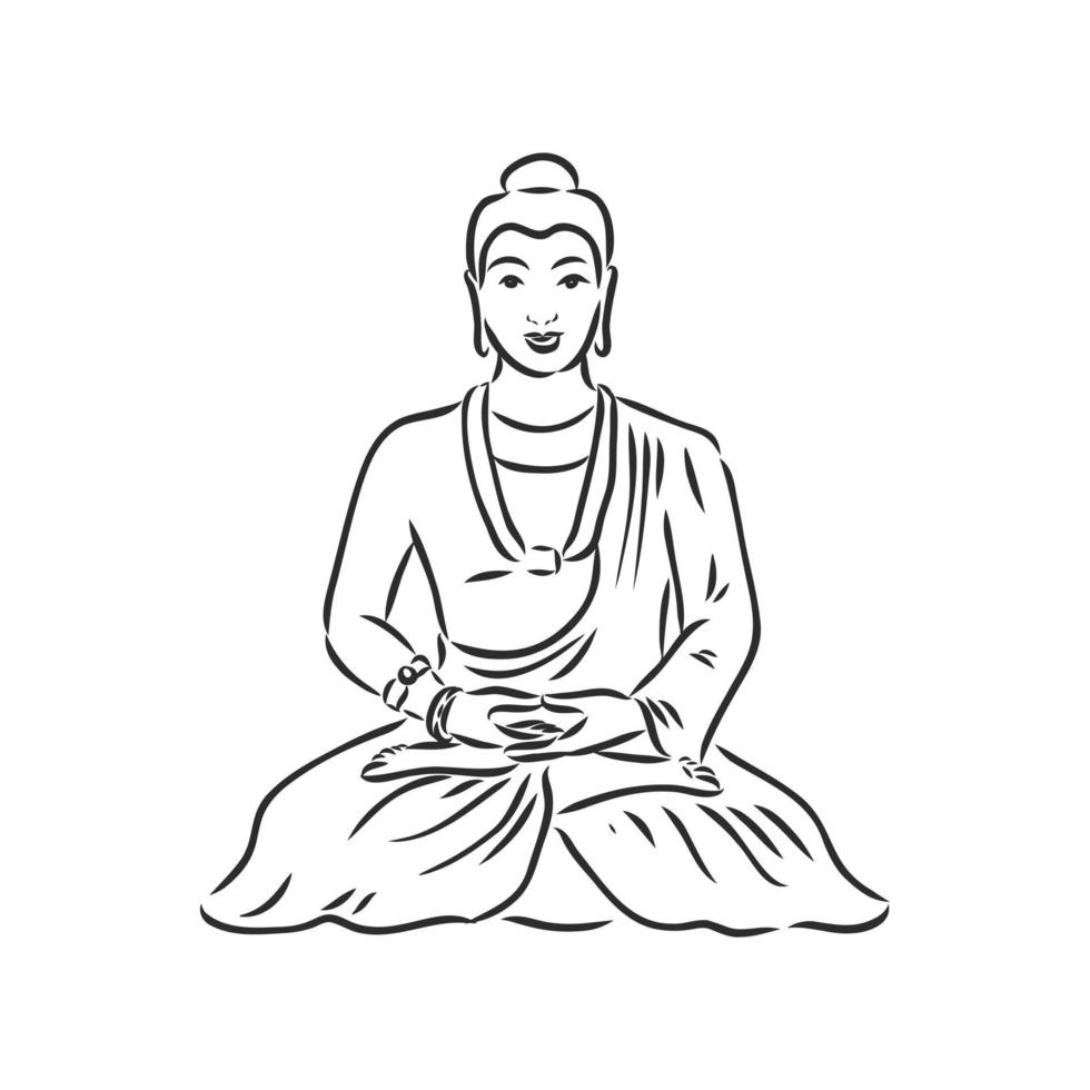 buddha vector sketch 7312117 Vector Art at Vecteezy