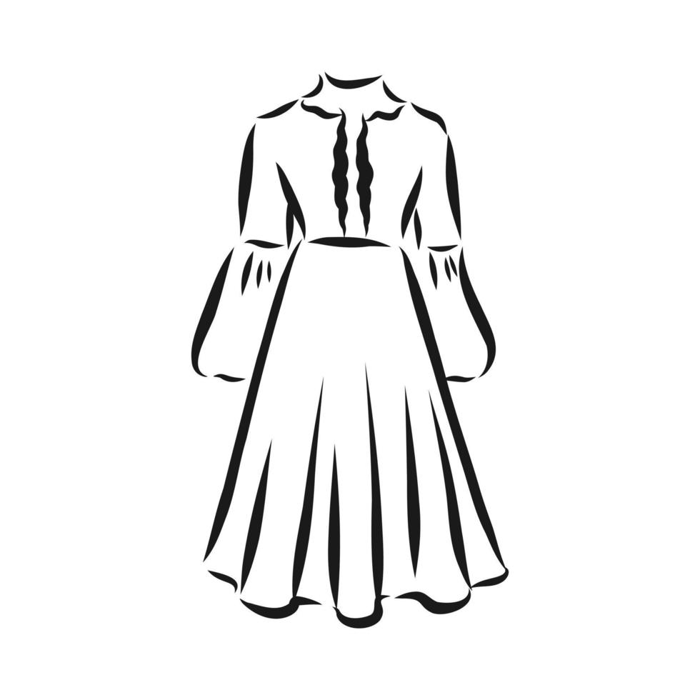 vestido de dibujo vectorial vector