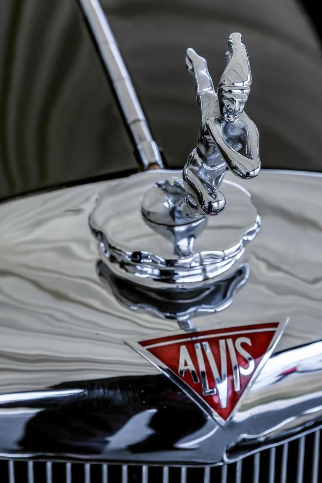 Goodwood, West Sussex, UK, 2012. Bonnet of an old Alvis automobile photo