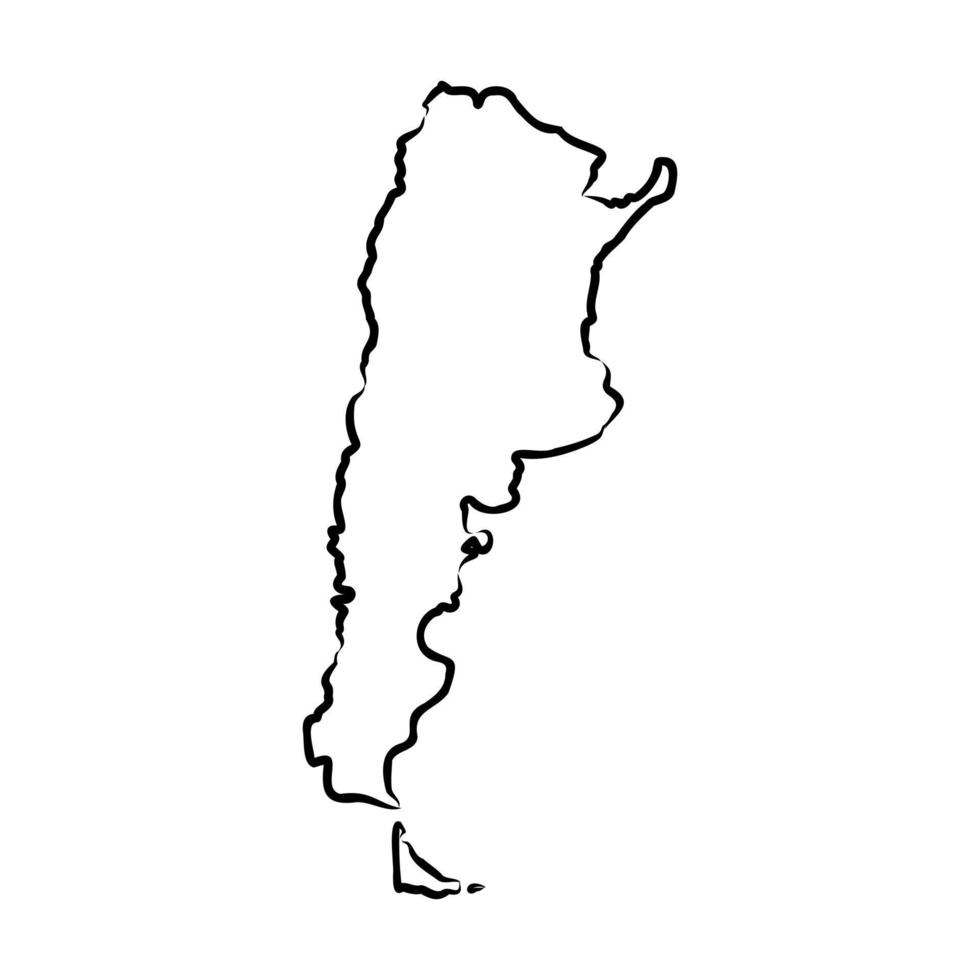 argentina map vector sketch