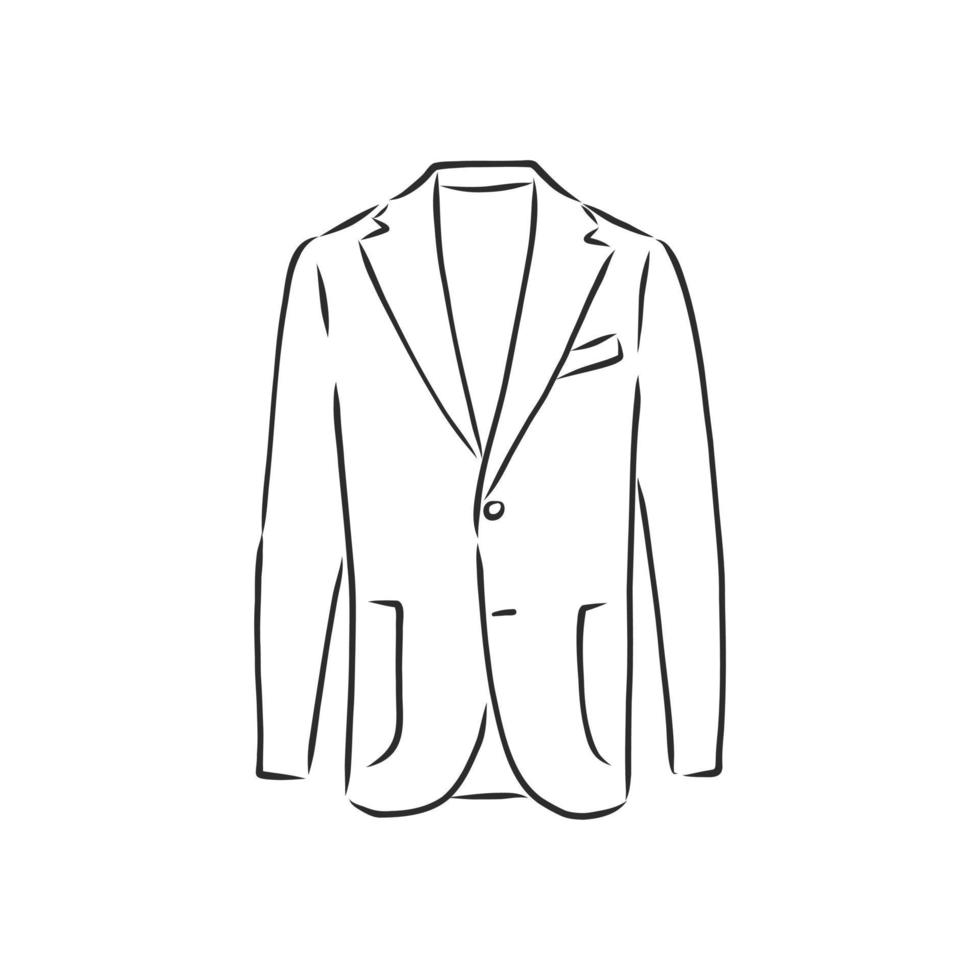 bosquejo del vector de la chaqueta del traje