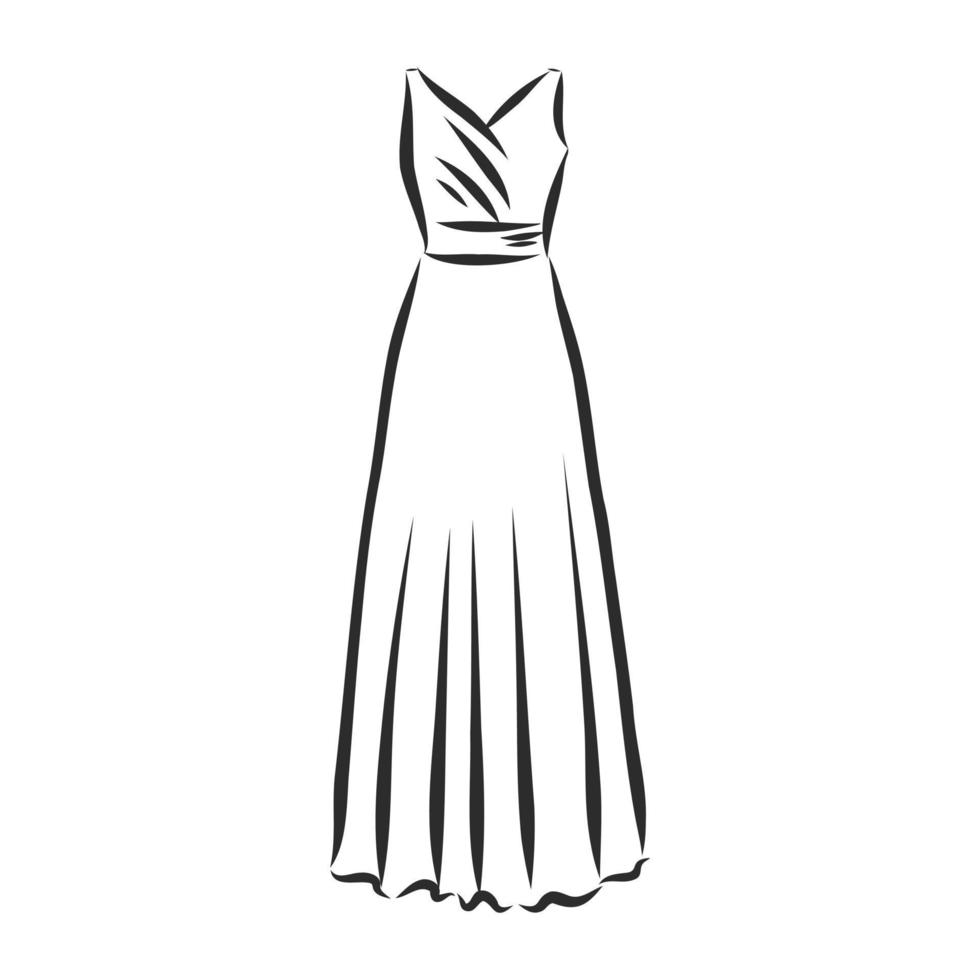 dress vector sketch 7312272 Vector Art at Vecteezy