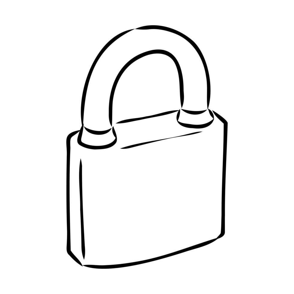 padlock vector sketch