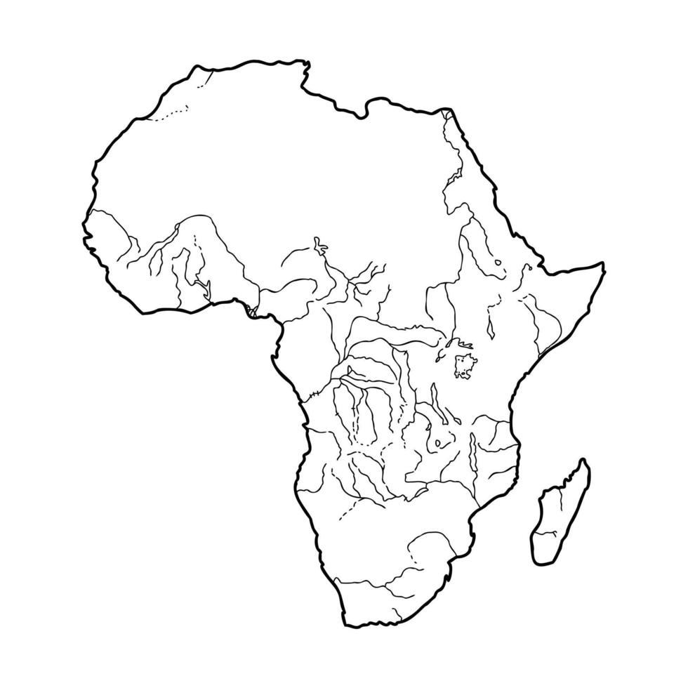 bosquejo del vector del mapa de África