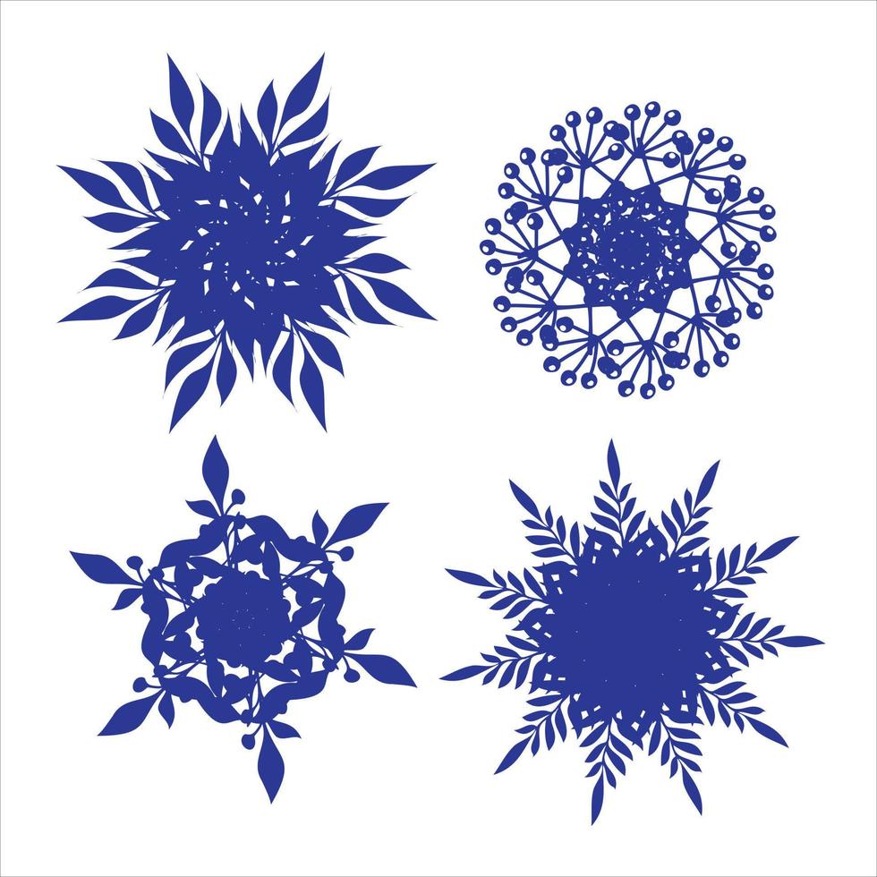 snowflake rosette vector sketch