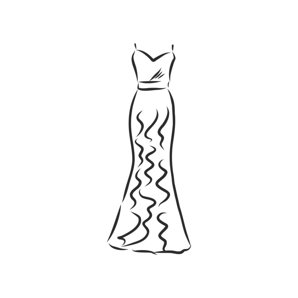 vestido de dibujo vectorial vector