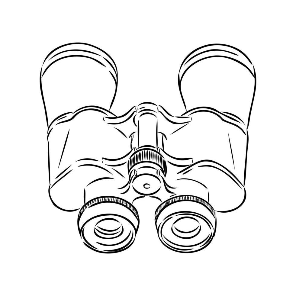 binoculars vector sketch