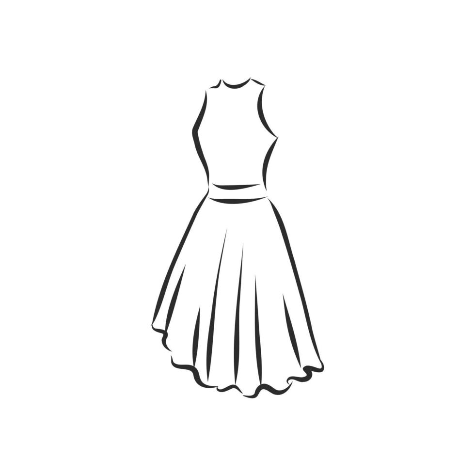 vestido de dibujo vectorial vector