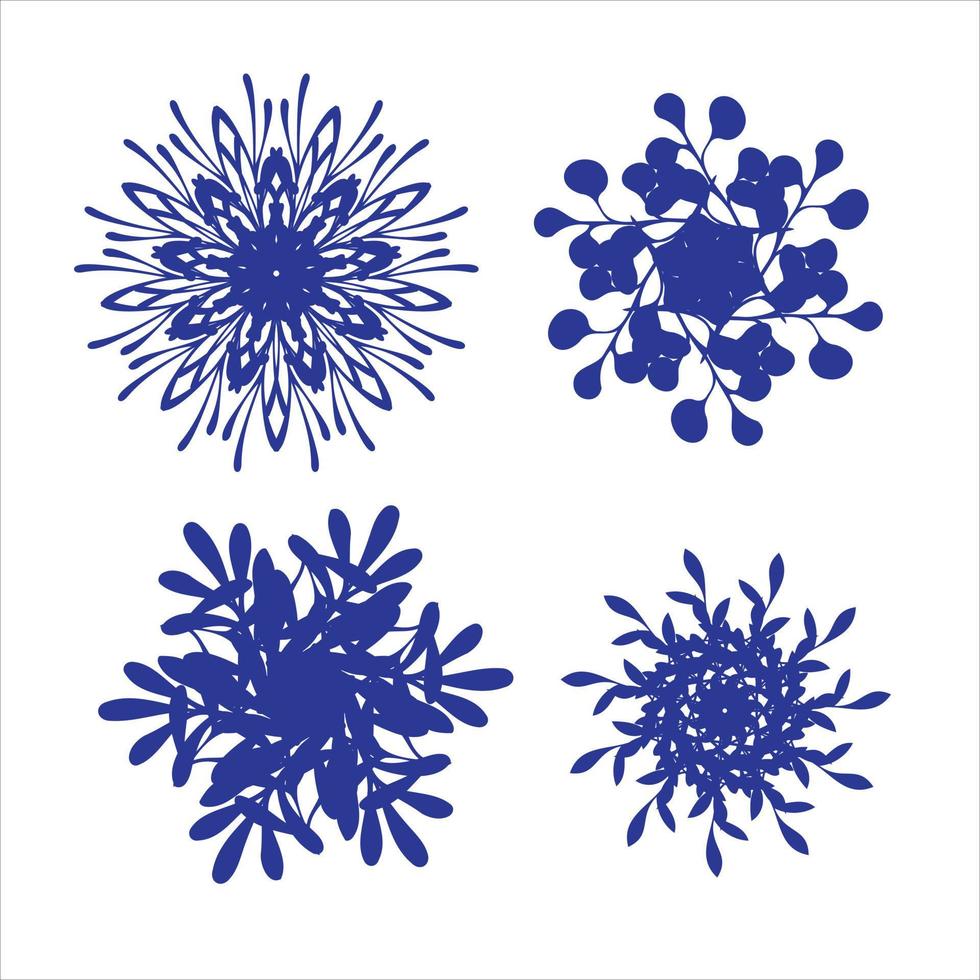 snowflake rosette vector sketch