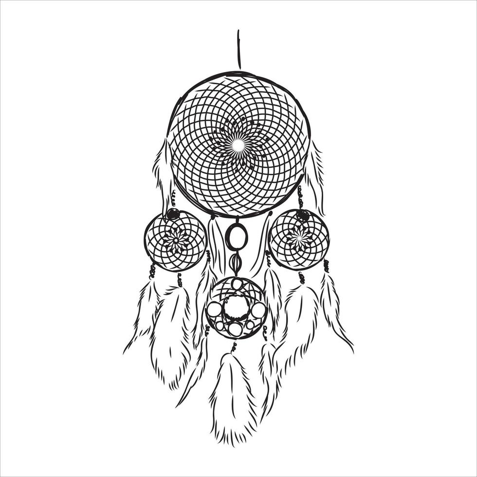 dreamcatcher vector sketch