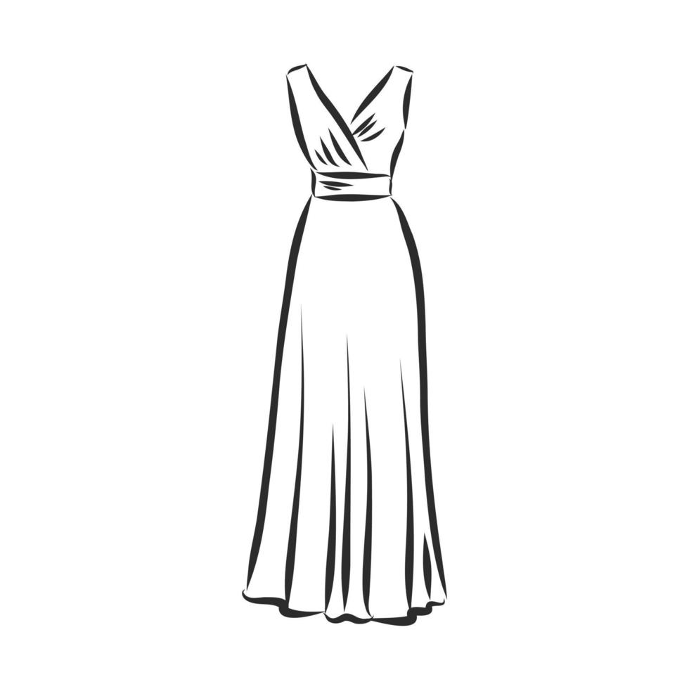 vestido de dibujo vectorial vector