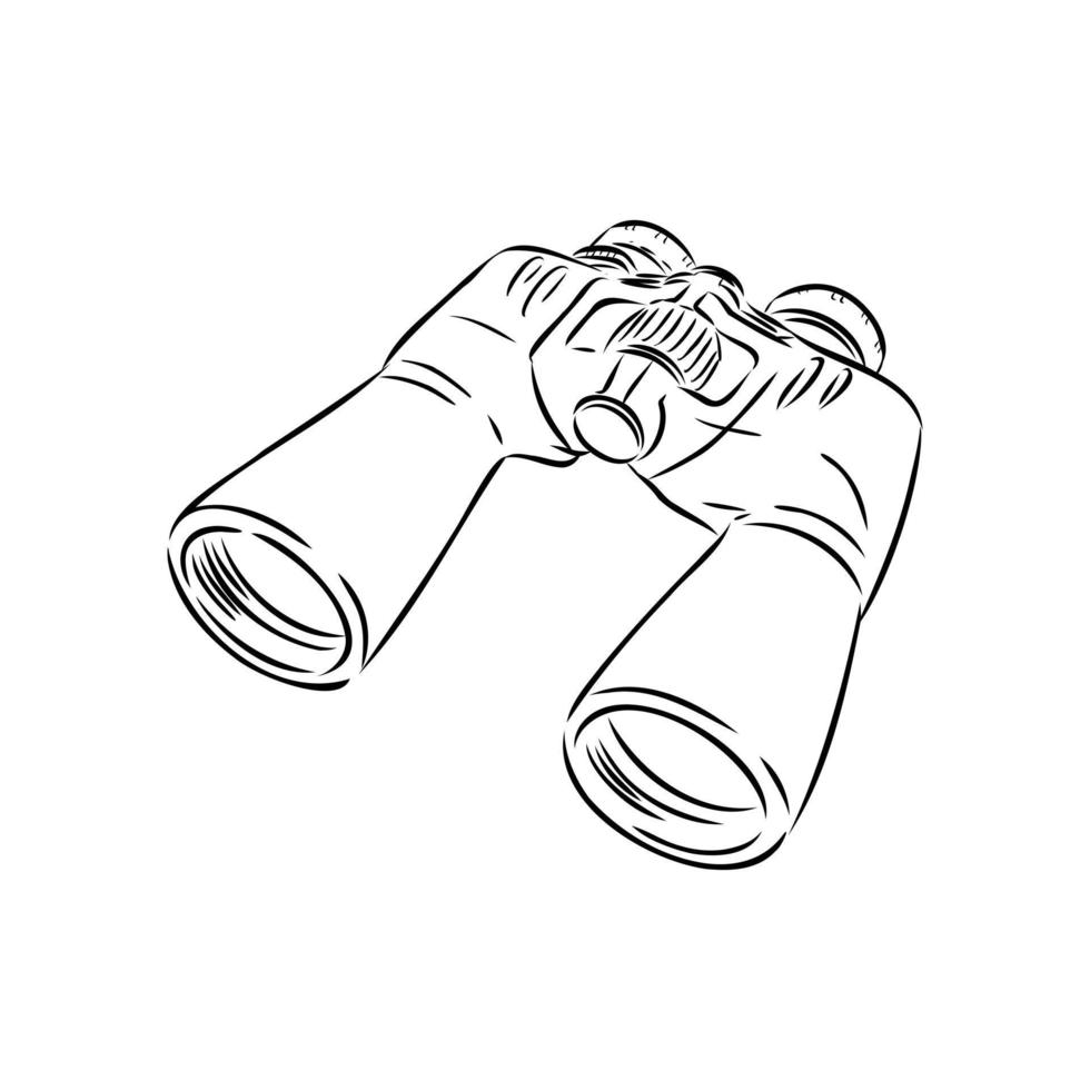 binoculars vector sketch