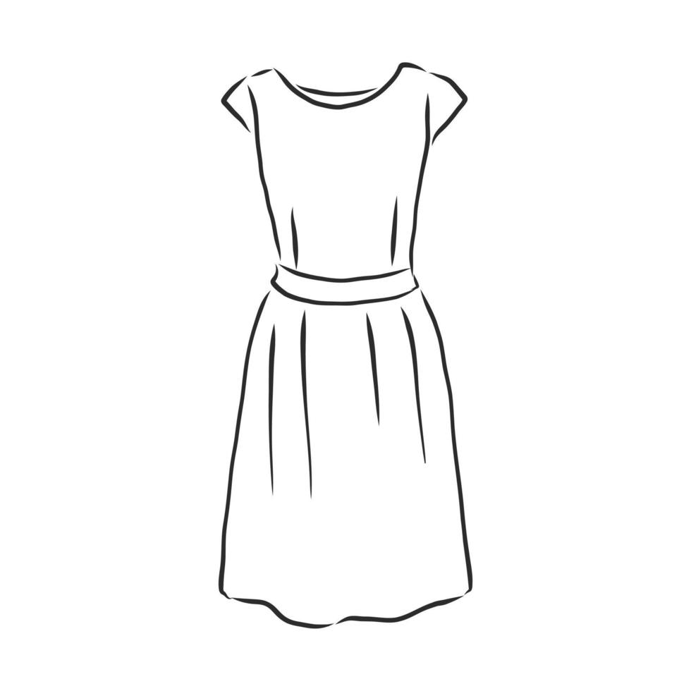 vestido de dibujo vectorial vector