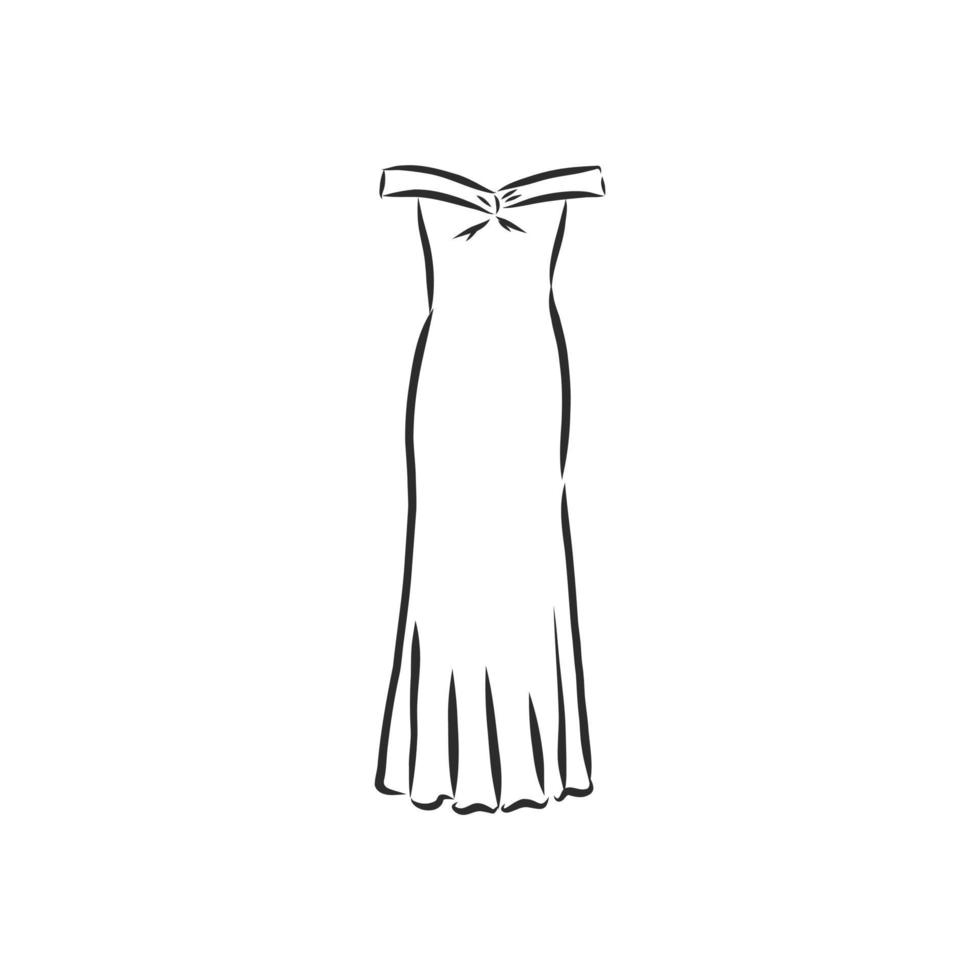 vestido de dibujo vectorial vector