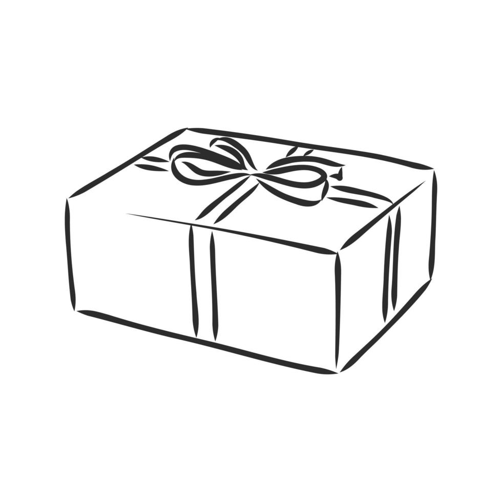 gift box vector sketch