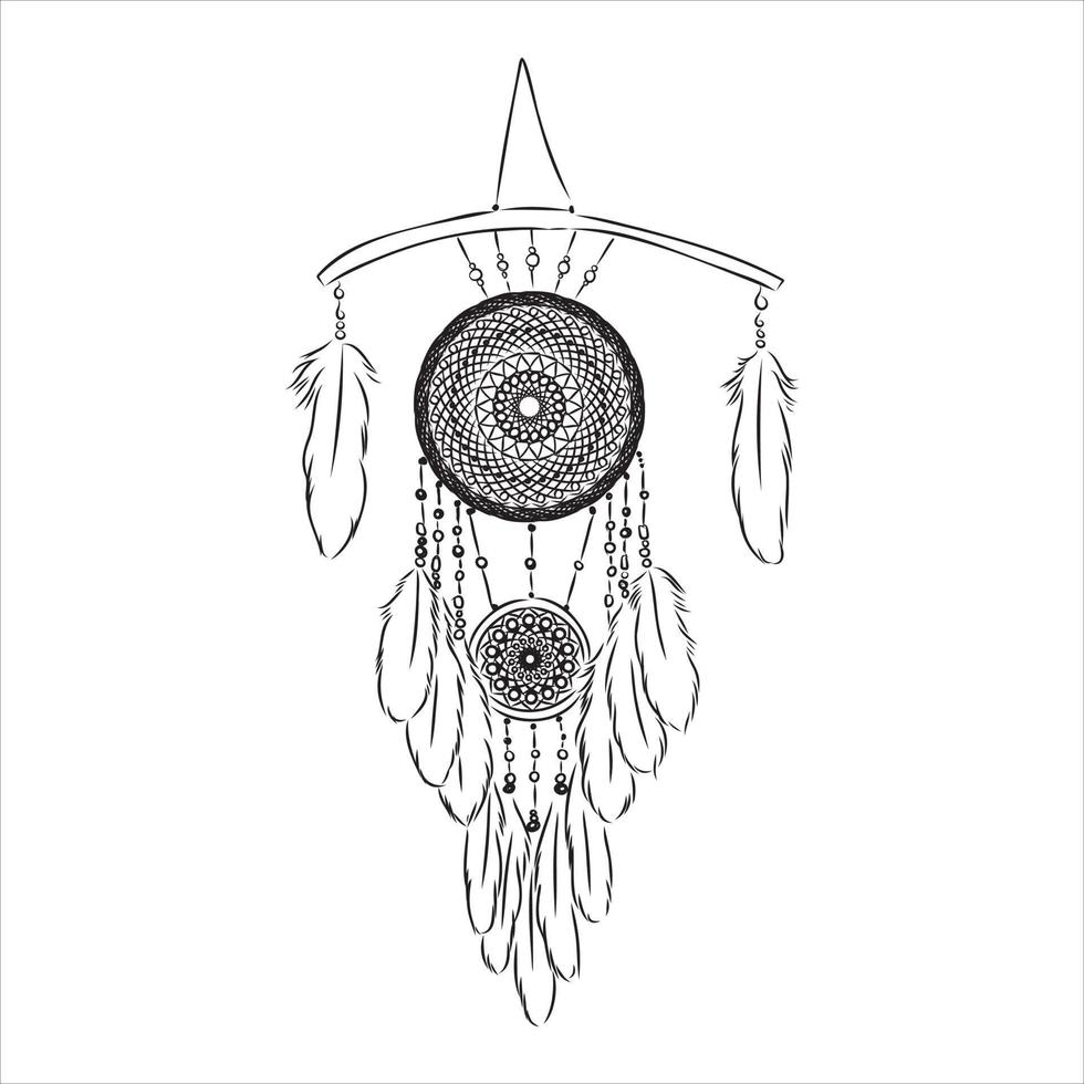 dreamcatcher vector sketch