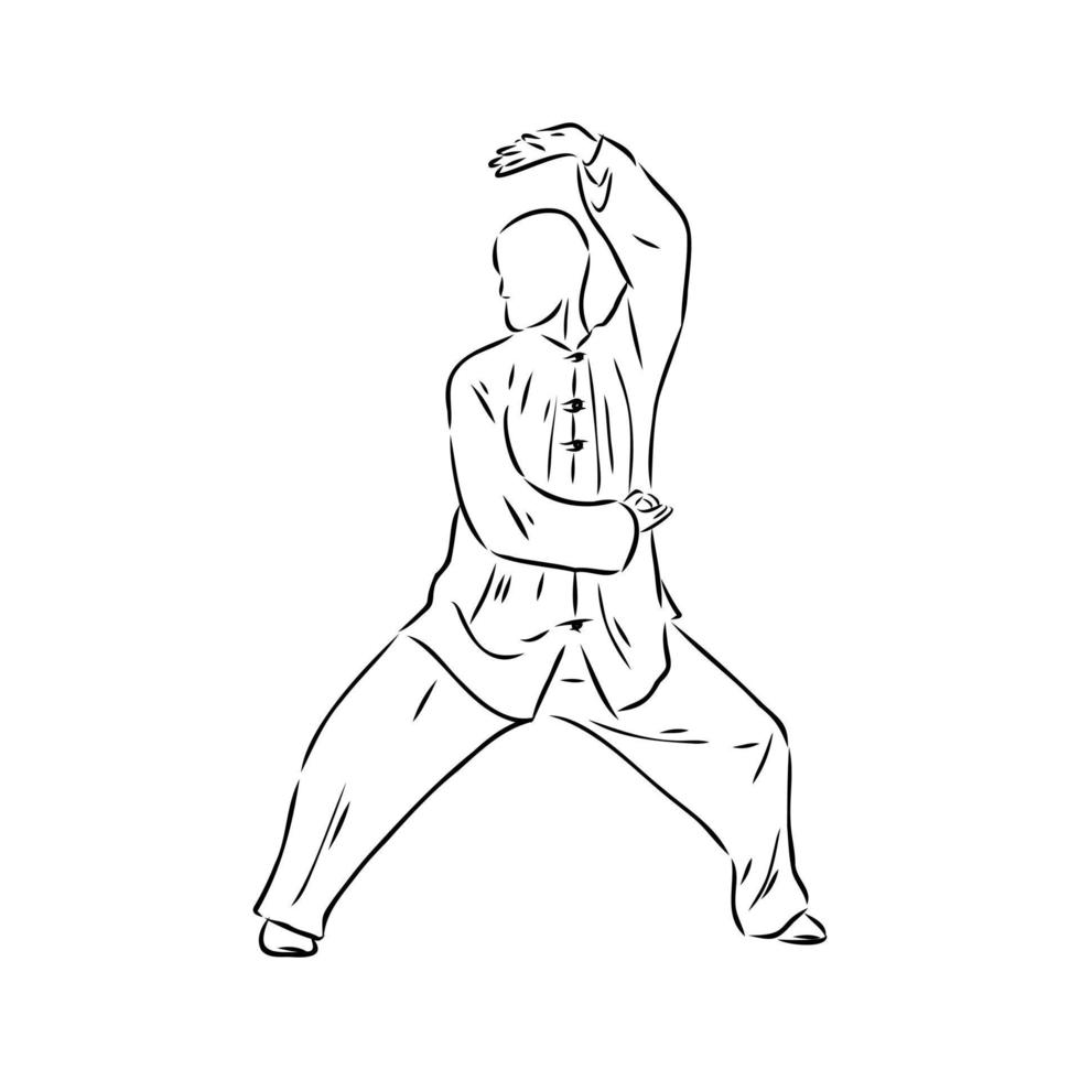 qigong vector sketch