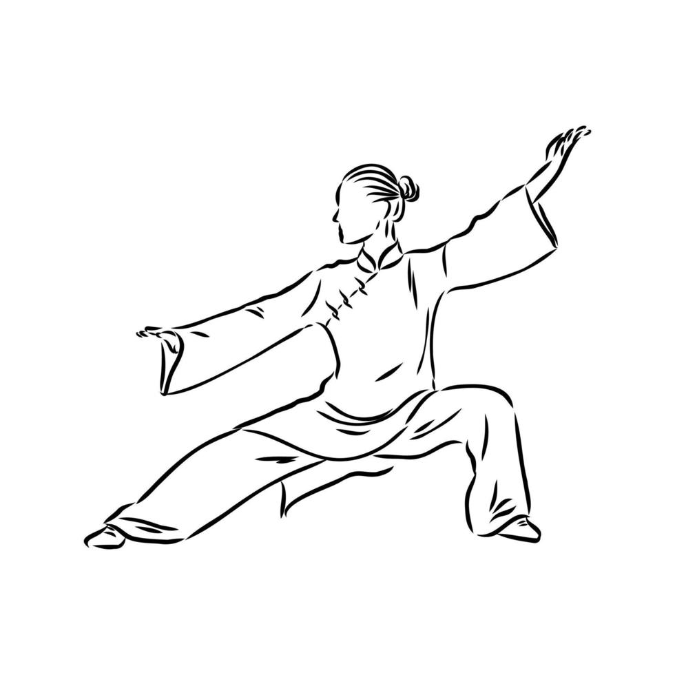 qigong vector sketch