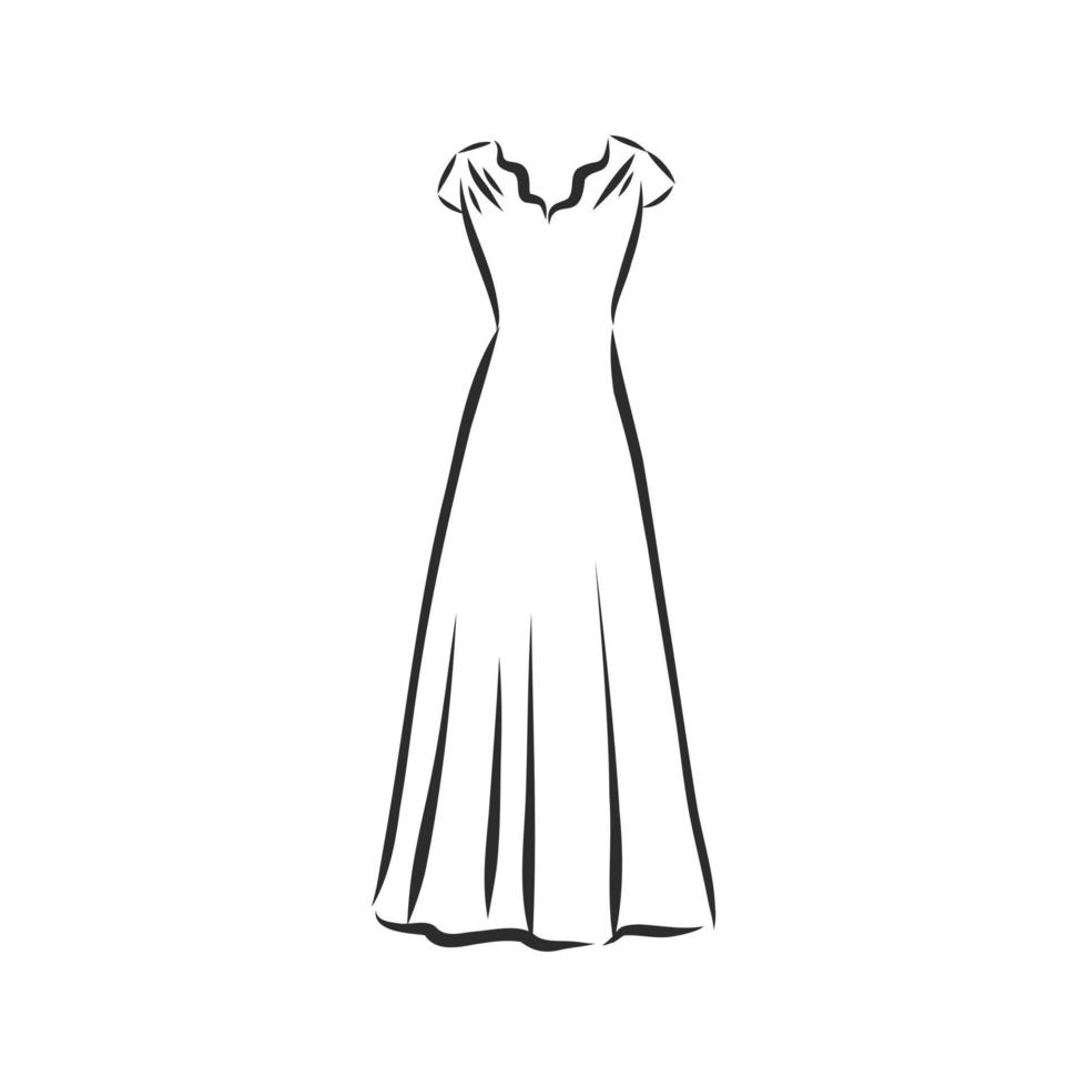 vestido de dibujo vectorial vector