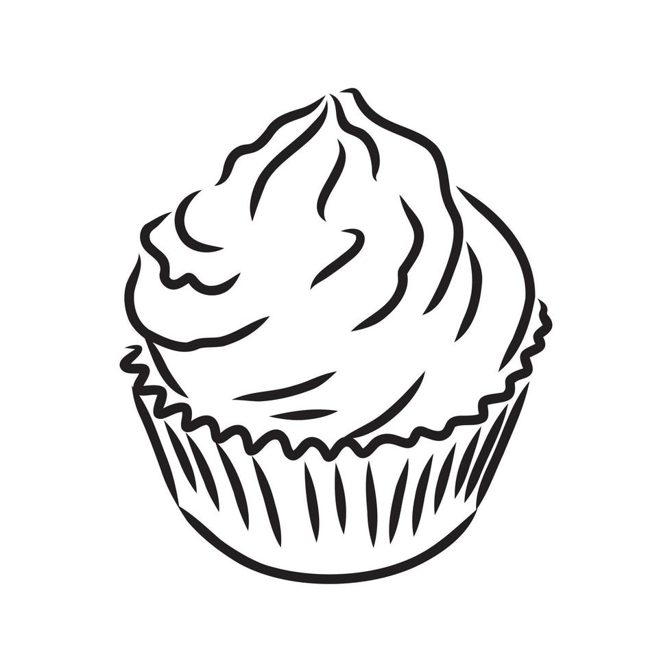 cupcake vector sketch