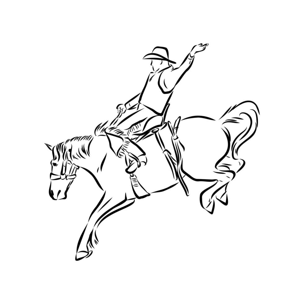 bosquejo del vector del rodeo