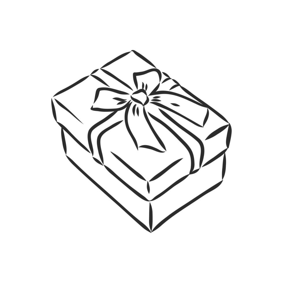 gift box vector sketch