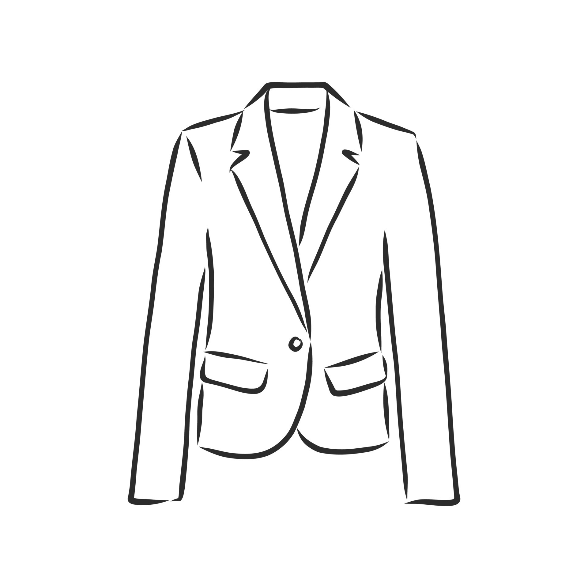 suit jacket vector sketch 7312748 Vector Art at Vecteezy