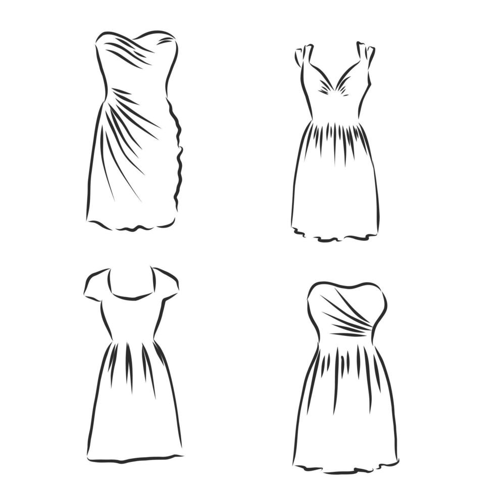 vestido de dibujo vectorial vector