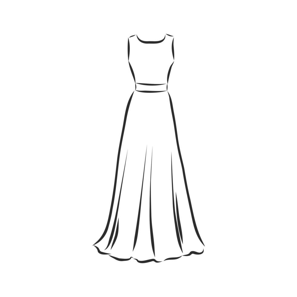 dress vector sketch 7312754 Vector Art at Vecteezy