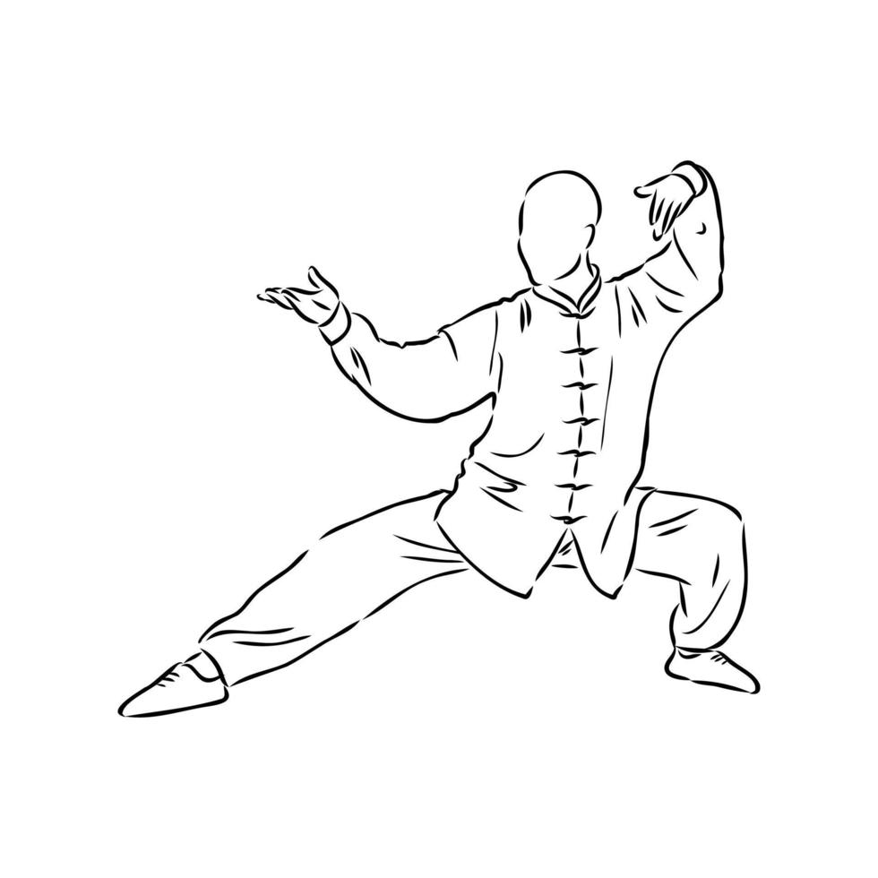 qigong vector sketch