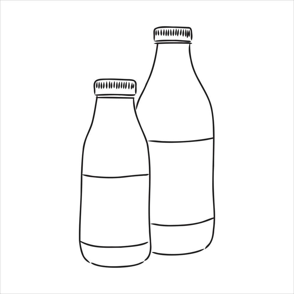 pack of milk vector sketch