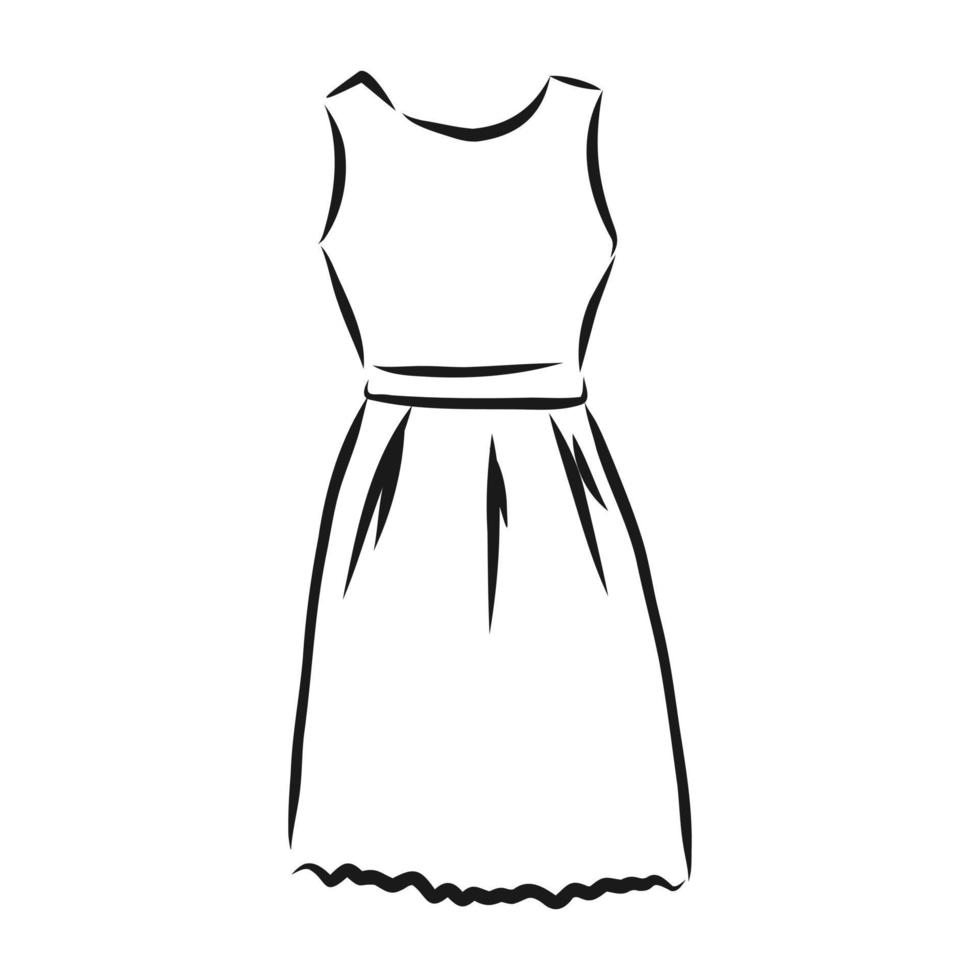 vestido de dibujo vectorial vector