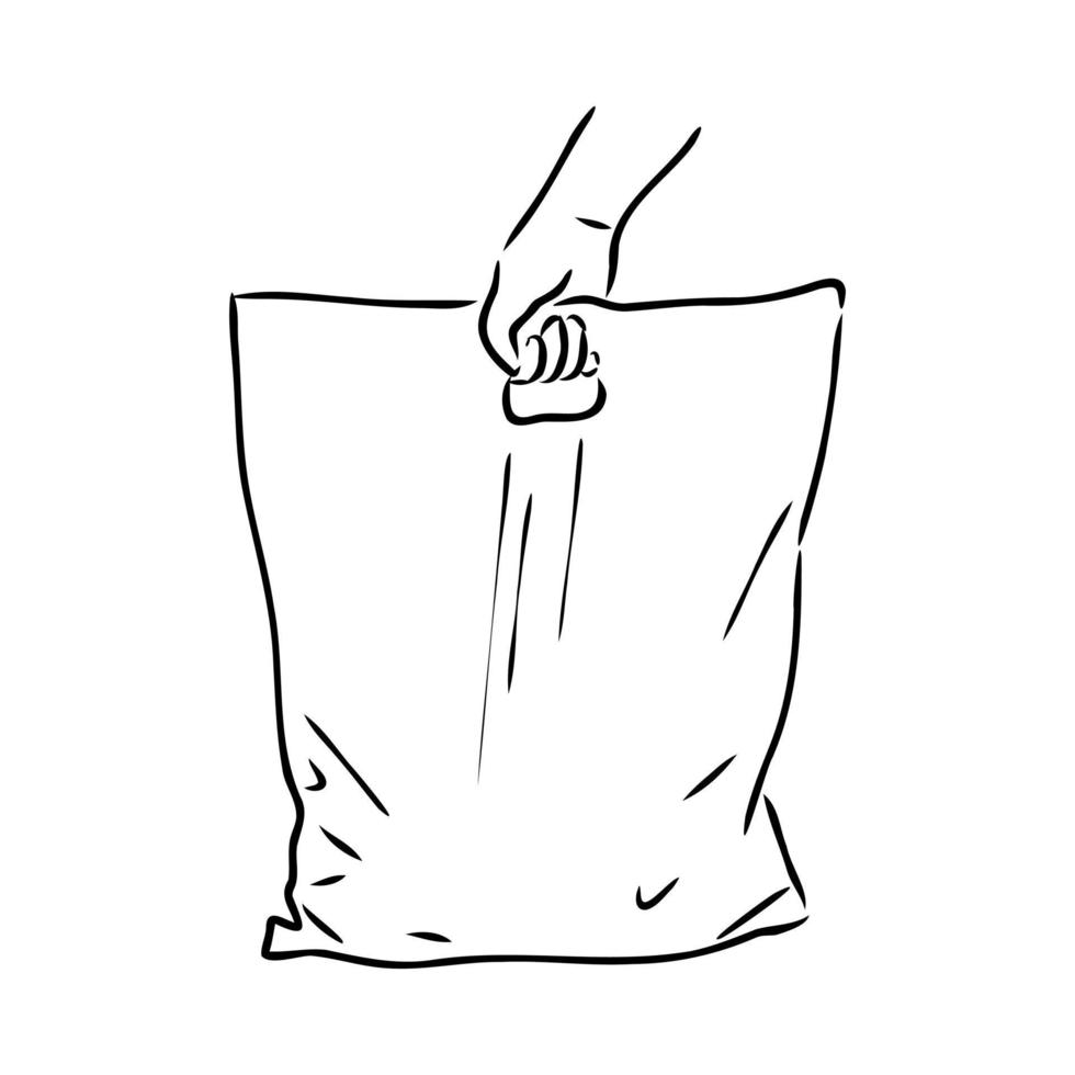 plastic bag vector sketch