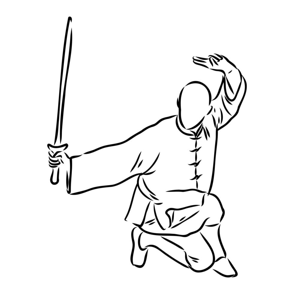 qigong vector sketch