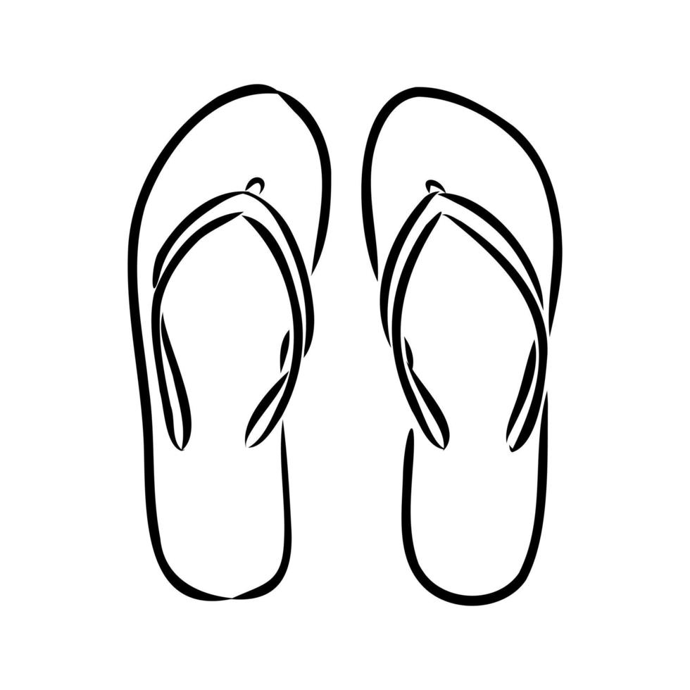 flip-flops vector sketch