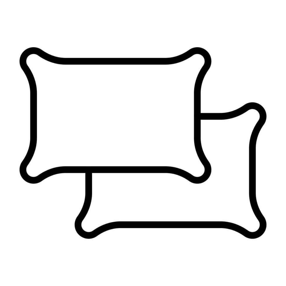 Pillows Line Icon vector
