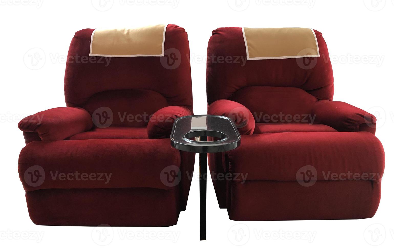 two seats cinema in white background include clipping path photo