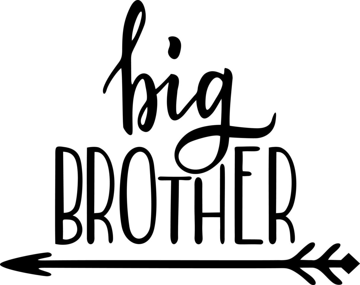 big brother. Lettering for babies clothes, t-shirts and nursery decorations. Lettering. Brush calligraphy vector
