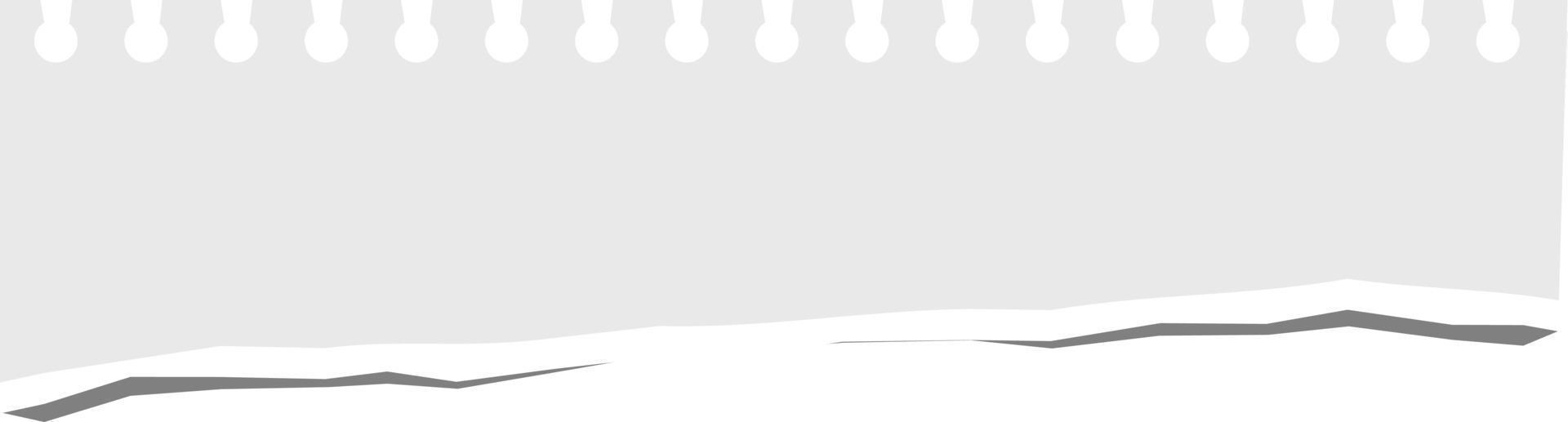 Torn notebook paper. Blank gridded notebook ripped out paper vector