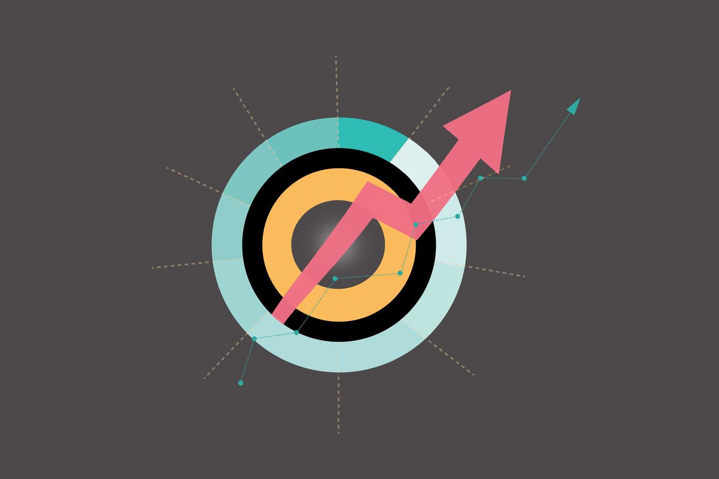 Circle chart for presentations, advertising, layouts, annual reports. Vector illustration. photo