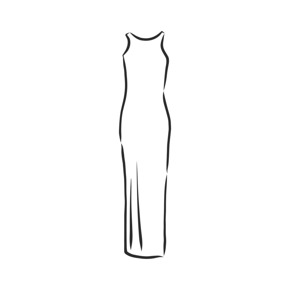 vestido de dibujo vectorial vector