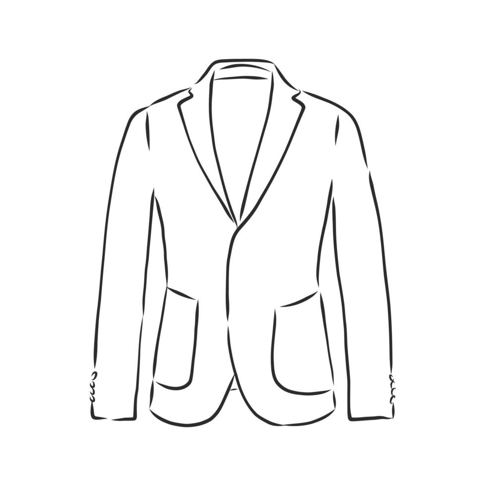 bosquejo del vector de la chaqueta del traje