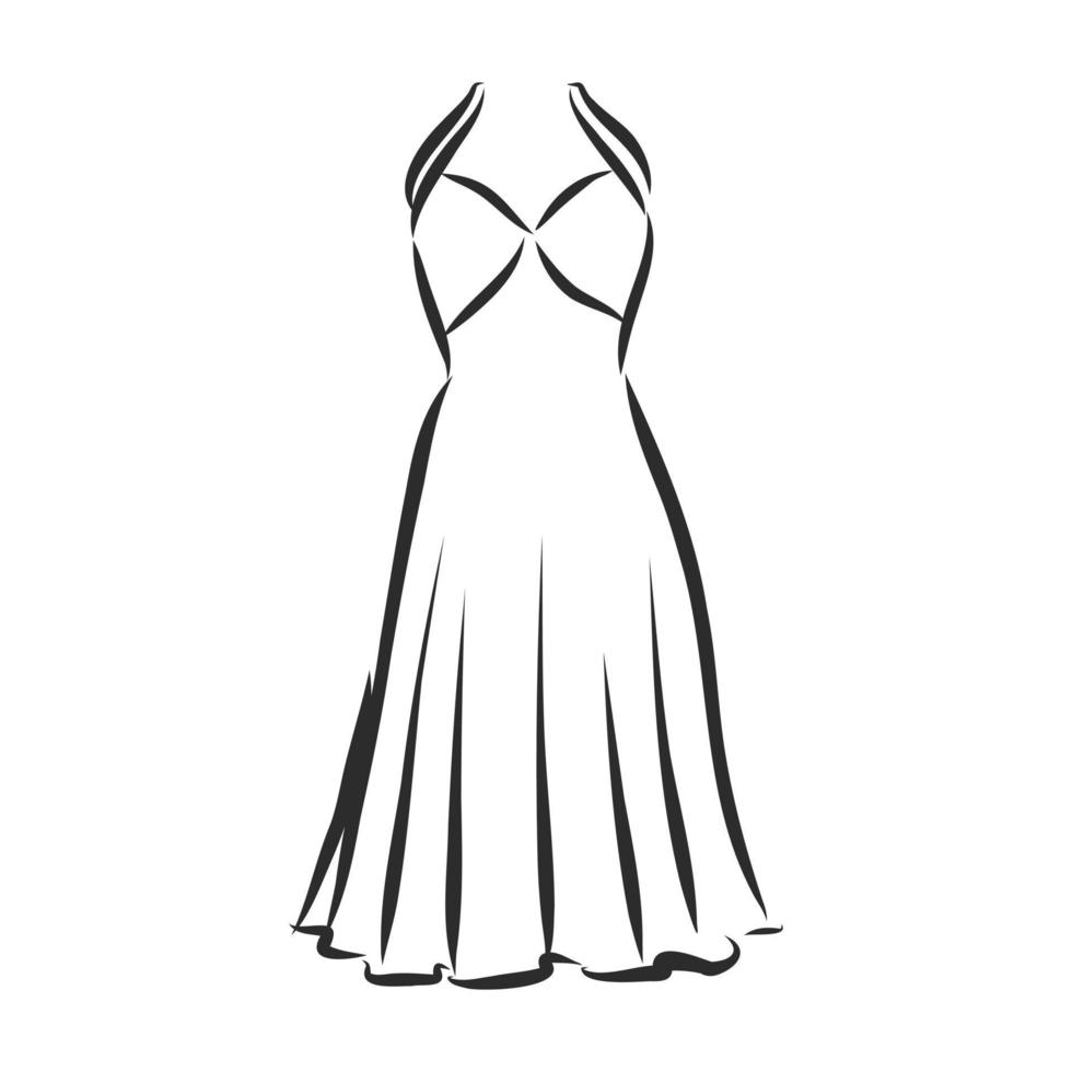 vestido de dibujo vectorial vector