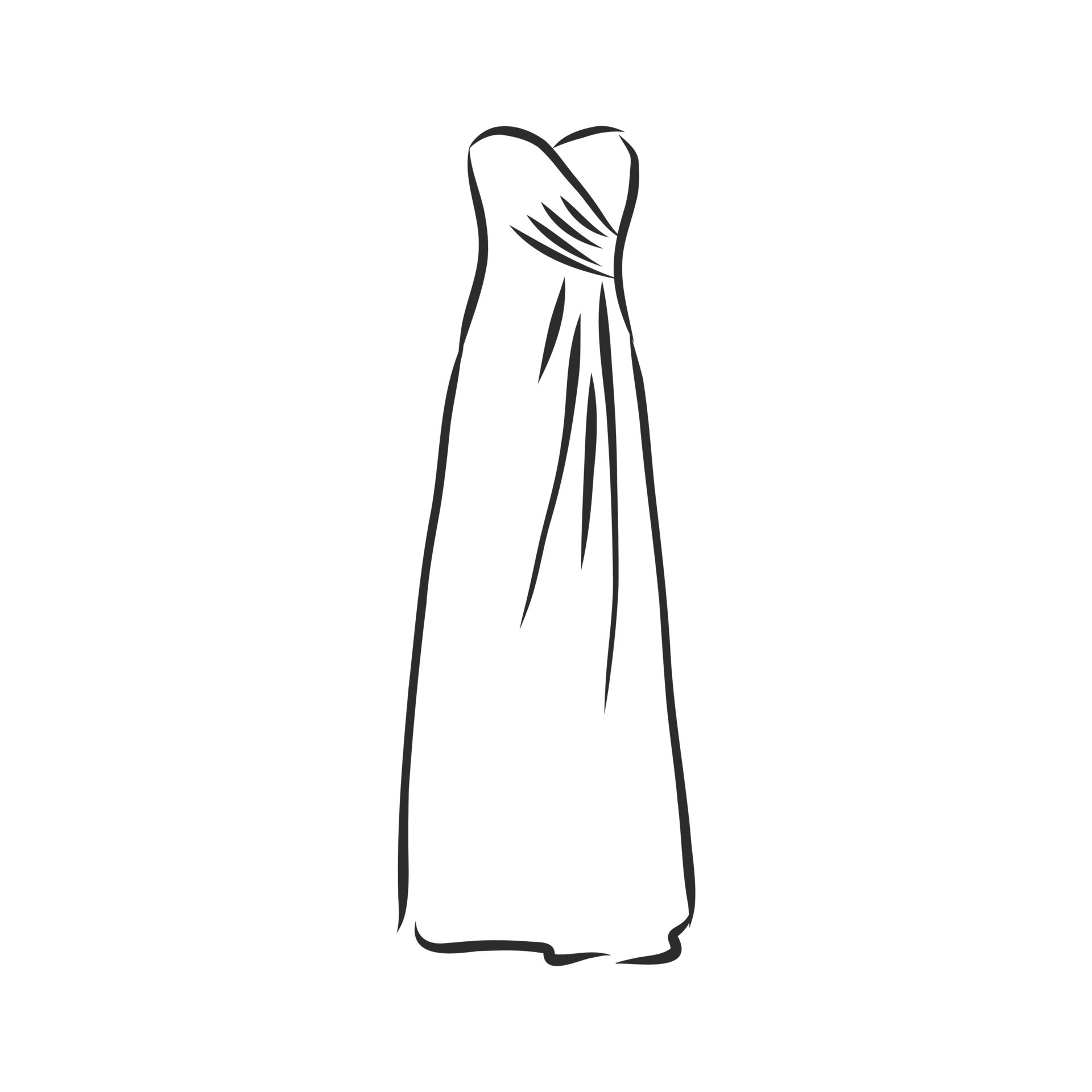 dress vector sketch 7313567 Vector Art at Vecteezy