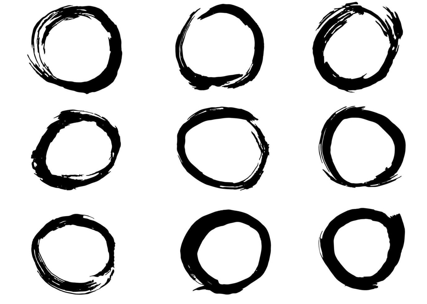 Black blot splatter circle vector illustration isolated on white