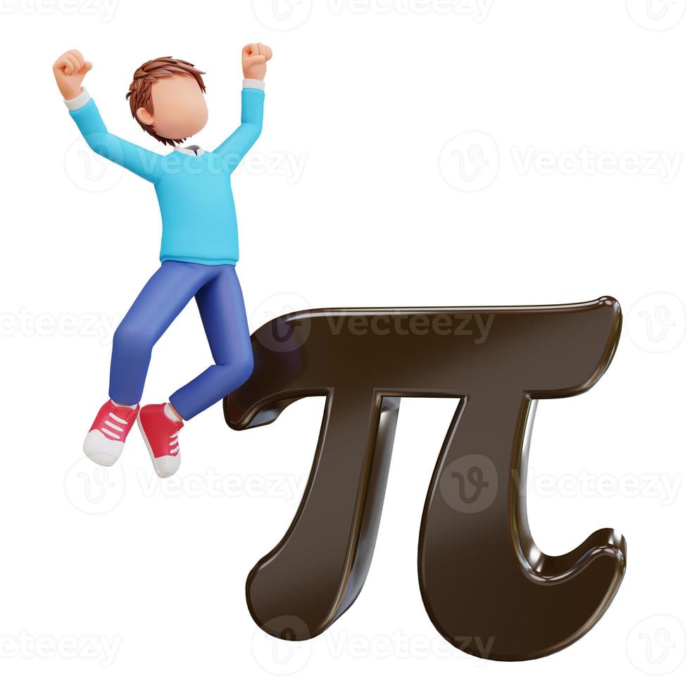 Pi day with cute boys photo