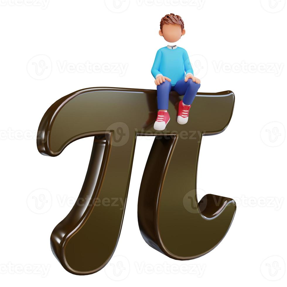 Pi day with cute boys photo