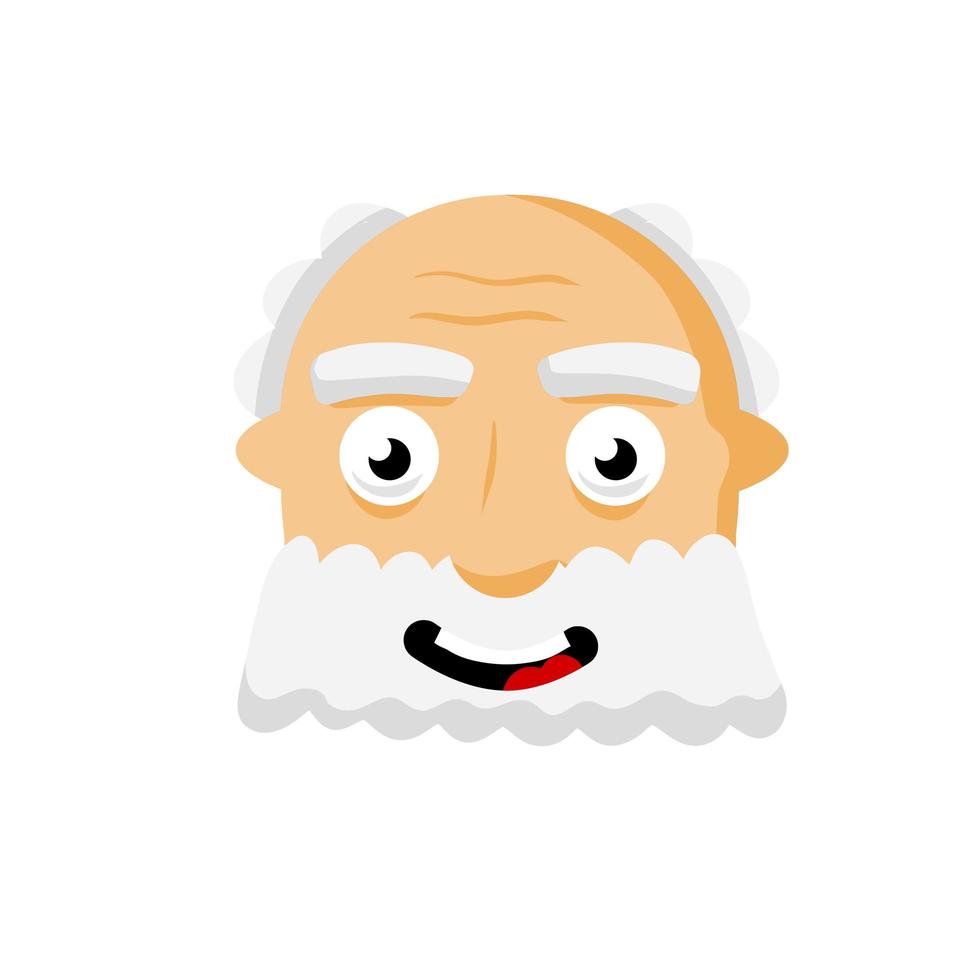 Grandfather. Old bearded man. vector