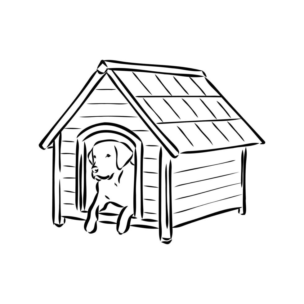 doghouse vector sketch